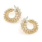 Crystal Leaf Stud Earrings