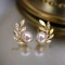 Pearl Leaf Earrings - FY0067