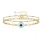 Devil eye double chain bracelet - FY0136