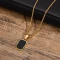 Black stone Unisex Pendent - FY0153