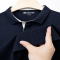 SUOYUE Versatile Lightweight Casual Solid-Color Plus-Size Short-Sleeve T-Shirt 25512NAVYBLUE-XL