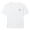 SUOYUE Summer Lightweight Outdoor Couples Solid-Color Breathable Cotton Short-Sleeve T-Shirt White