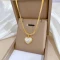 Snake Chain White Heart Necklace 